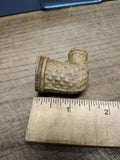 Vtg Pamplin White Clay Fancy Smoking Tobacco Trade Elbow Pipe Dug Nice Shape!