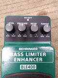 Behringer BLE400 Bass Limiter Enhancer Guitar Effects Foot Pedal Untested