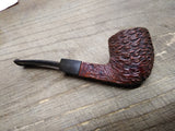 Vtg Unknown Real Briar Rusticated Bent Smoking Tobacco Pipe w/Stinger Good Shape