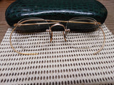 Vtg 1/10 12K Gold Filled Frameless Wire Eye Glasses Good Shape!