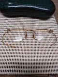 Vtg 1/10 12K Gold Filled Frameless Wire Eye Glasses Good Shape!