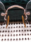 Vtg 1/10 12K Gold Filled Frameless Wire Eye Glasses Good Shape!