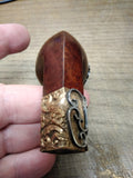Vtg Trade Mark Frank Smoking Pipe Fancy Sterling Silver Over Ornate G F Metal