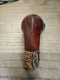 Vtg Trade Mark Frank Smoking Pipe Fancy Sterling Silver Over Ornate G F Metal