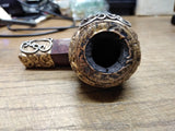 Vtg Trade Mark Frank Smoking Pipe Fancy Sterling Silver Over Ornate G F Metal