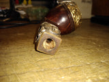 Vtg Trade Mark Frank Smoking Pipe Fancy Sterling Silver Over Ornate G F Metal