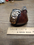 Vtg Trade Mark Frank Smoking Pipe Fancy Sterling Silver Over Ornate G F Metal