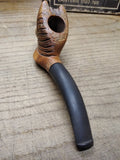 Vtg Never Smoked Genuine Briar Hand Carved Horse Figural Bent Smoking Pipe Nice!