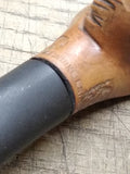 Vtg Never Smoked Genuine Briar Hand Carved Horse Figural Bent Smoking Pipe Nice!