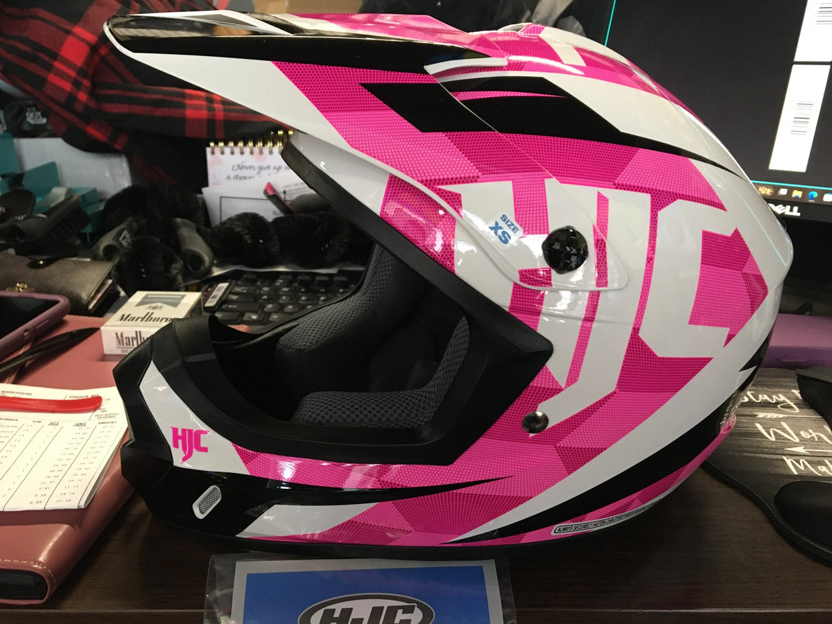 HJC CS-MX II Helmet Dakota Pink adult xs offroad Dirt Bike Atv Offroad –