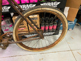 1890's Vtg Boys Bicycle Wood Wheel Skip tooth Antique Man Cave Fixed Gear Seat