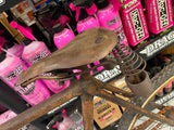 1890's Vtg Boys Bicycle Wood Wheel Skip tooth Antique Man Cave Fixed Gear Seat