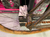 1890's Vtg Boys Bicycle Wood Wheel Skip tooth Antique Man Cave Fixed Gear Seat