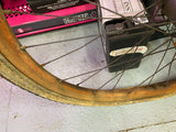 1890's Vtg Boys Bicycle Wood Wheel Skip tooth Antique Man Cave Fixed Gear Seat