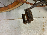 1890's Vtg Boys Bicycle Wood Wheel Skip tooth Antique Man Cave Fixed Gear Seat
