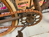 1890's Vtg Boys Bicycle Wood Wheel Skip tooth Antique Man Cave Fixed Gear Seat