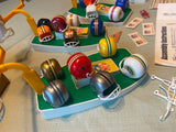 NFL Football Helmet Goal Post Kit NFC Mini Plastic Gumball Box 1970's Collectibl