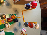 NFL Football Helmet Goal Post Kit NFC Mini Plastic Gumball Box 1970's Collectibl