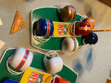NFL Football Helmet Goal Post Kit NFC Mini Plastic Gumball Box 1970's Collectibl