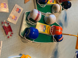 NFL Football Helmet Goal Post Kit NFC Mini Plastic Gumball Box 1970's Collectibl