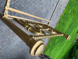 Antique French Bed Frame Polished Brass Headboard Victorian Fancy 1920's Queen!