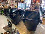 Factory Saddlebags Black silver pin Harley Touring Ultra Classic Glide 93-13 FLH