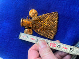 Vtg Change Purse Victorian Napolean Coins Gold Mesh Accordian Womens Art Deco!