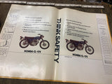 Vtg Honda CL 175 Book cover Acc Collectible Sign poster Advertising OE Literatur