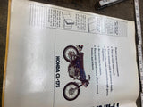 Vtg Honda CL 175 Book cover Acc Collectible Sign poster Advertising OE Literatur