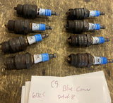 Vtg 1920's Blue Crown Spark Plugs E9 Set of 8 Lot Auto Indy Car Performance