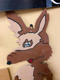 Wile E coyote Charact Looney Tunes Wood 25" Mopar Warner Bros Figure Road Runner