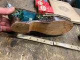 Vtg WW2 Handcrafted Wood Womens Shoes Sandals Platform Scene Birds Sweetheart!