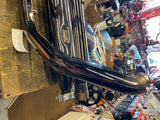 Black Chrome Exhaust Pipes Mufflers Khrome Werks 4.5 Slip on mufflers Harley M8