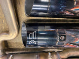 Black Chrome Exhaust Pipes Mufflers Khrome Werks 4.5 Slip on mufflers Harley M8