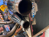 Black Chrome Exhaust Pipes Mufflers Khrome Werks 4.5 Slip on mufflers Harley M8