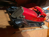 Vtg 1930's Girard Hoge Fire Chief Siren Coupe Wind-up Pressed Tin Toy Car Antiqu