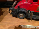 Vtg 1930's Girard Hoge Fire Chief Siren Coupe Wind-up Pressed Tin Toy Car Antiqu