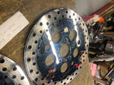Polished Stainless Front Brake Rotors Harley Touring FLH glide 11 1/2 Bagger PR!