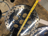 Polished Stainless Front Brake Rotors Harley Touring FLH glide 11 1/2 Bagger PR!