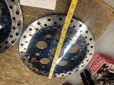 Polished Stainless Front Brake Rotors Harley Touring FLH glide 11 1/2 Bagger PR!
