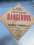 Railroad Car Sign Dangerous Railroad Train Vtg Collectible Advertising Memorabil