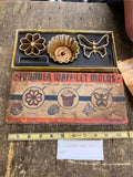 Vtg Wonder Waff-Let Molds by Renwal Waffle Maker Rosette Butterfly 1950's Cookin