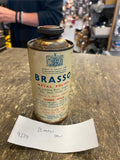 Vtg 1940's Brasso Tin Can Oil Gas Service Station Cone top Polish Auto Garage!