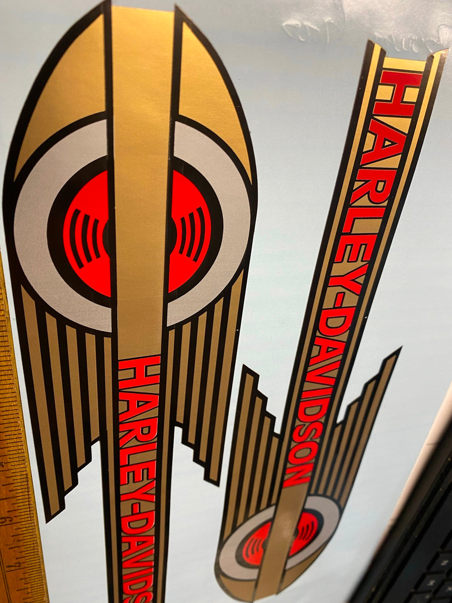 Harley Gas Tank Decal Set 1936-1939 Knucklehead UL Flathead Ball