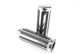 Chrome Rubber Handlebar Grips 7/8  Honda CB Kawasaki KZ Suzuki Yamaha Motorcycle