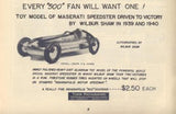 40's VTG WILBUR SHAW Maserati Boyd Special cast aluminum Indy 500 race car Promo