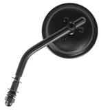 Black Early Style Round Mirror Big Twin Sportster FXR Chopper softail Bagger FX