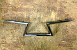 CRAZY Z BAR HANDLEBARS 7/8" Chrome Triumph Honda Chopper Bobber Custom 6" Frisco