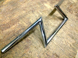 CRAZY Z BAR HANDLEBARS 7/8" Chrome Triumph Honda Chopper Bobber Custom 6" Frisco