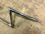 CRAZY Z BAR HANDLEBARS 7/8" Chrome Triumph Honda Chopper Bobber Custom 6" Frisco